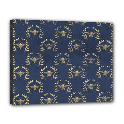 Blue Golden Bee   Canvas 14  X 11  (stretched) by ConteMonfreyShop