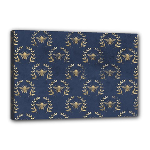 Blue Golden Bee   Canvas 18  X 12  (stretched) by ConteMonfreyShop