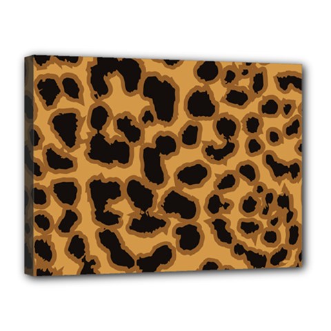 Leopard Print Spots Canvas 16  X 12  (stretched) by ConteMonfreyShop