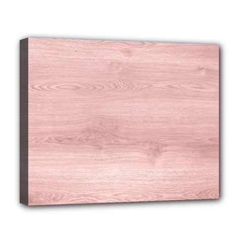 Pink Wood Deluxe Canvas 20  X 16  (stretched) by ConteMonfreyShop