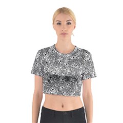 Weird Cute Fantasy Monsters Motif Pattern Cotton Crop Top by dflcprintsclothing