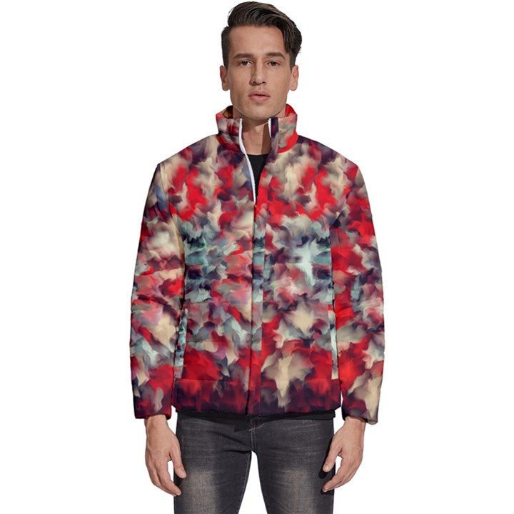 Mirror Fractal Men s Puffer Bubble Jacket Coat