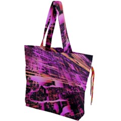 Mirror Fractal Drawstring Tote Bag by Sparkle