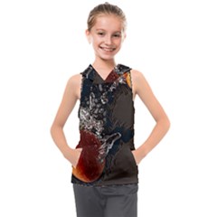 Fresh Water Tomatoes Kids  Sleeveless Hoodie by ConteMonfrey