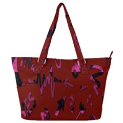 Doodles Maroon Full Print Shoulder Bag by nateshop