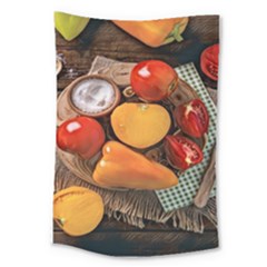 Tomatoes And Bell Pepper - Italian Food Large Tapestry by ConteMonfrey