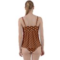 Cute Pumpkin Black Small Twist Front Tankini Set View2