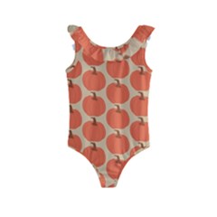 Cute Pumpkin Kids  Frill Swimsuit by ConteMonfrey