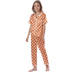 Cute Little Ghosts Halloween Theme Kids  Satin Short Sleeve Pajamas Set by ConteMonfrey