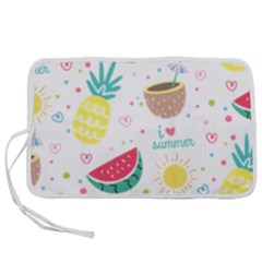 Pineapple And Watermelon Summer Fruit Pen Storage Case (m) by Jancukart