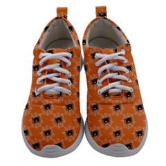 Halloween Black Orange Spiders Athletic Shoes by ConteMonfrey