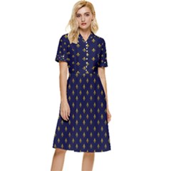 Seamles,template Button Top Knee Length Dress by nateshop