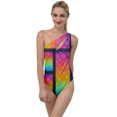 Background Colorful Abstract To One Side Swimsuit by Wegoenart