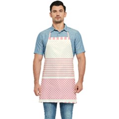 Background Pink Beige Decorative Kitchen Apron by Wegoenart