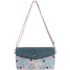 Watercolor Flowers Removable Strap Clutch Bag by flowerland