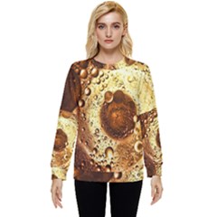 Olive Oil Bubbles Gold Oil Food Hidden Pocket Sweatshirt by Wegoenart