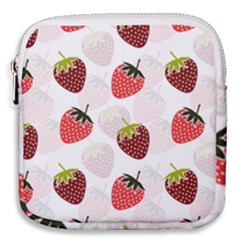 Strawberry Pattern Background Mini Square Pouch by Wegoenart