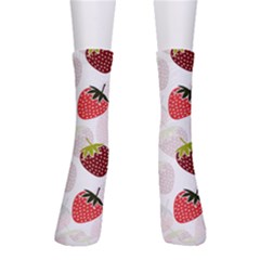 Strawberry Pattern Background Crew Socks by Wegoenart