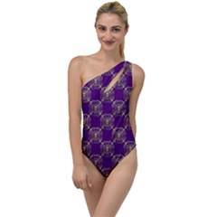 Background Pattern Design To One Side Swimsuit by Wegoenart