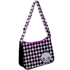 Cute Skulls Zip Up Shoulder Bag by flowerland