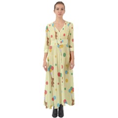 Bear 2 Button Up Boho Maxi Dress by nateshop