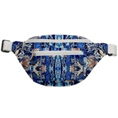 Cobalt On Gold Symmetry Fanny Pack by kaleidomarblingart