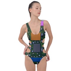 Illustration Motherboard Pc Computer Side Cut Out Swimsuit by danenraven