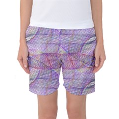 Purple Background Abstract Pattern Women s Basketball Shorts by Wegoenart