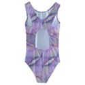 Purple Background Abstract Pattern Kids  Cut-Out Back One Piece Swimsuit View2