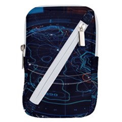 Earth Map Futuristic Globe Belt Pouch Bag (large) by danenraven