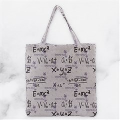 Pattern Wallpaper Math Formula Albert Einstein Grocery Tote Bag by danenraven