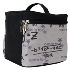 Pattern Wallpaper Math Formula Albert Einstein Make Up Travel Bag (small) by danenraven