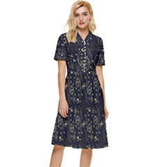 Seamless-pattern 1 Button Top Knee Length Dress by nateshop