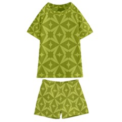 Seamless-pattern Kids  Swim Tee And Shorts Set by nateshop