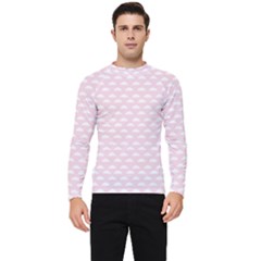 Little Clouds Pattern Pink Men s Long Sleeve Rash Guard by ConteMonfrey