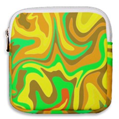 Groovy Wavy Pattern Colorful Pattern Mini Square Pouch by Wegoenart