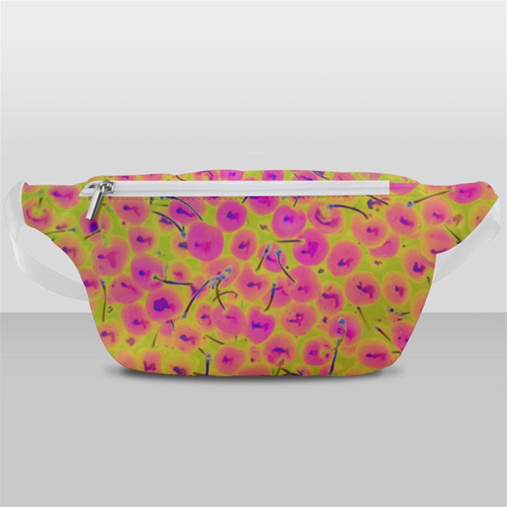 Cherries Fruit Food Neon Texture Fluorescent Waist Bag 