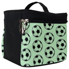 Pattern Ball Soccer Background Make Up Travel Bag (big) by Wegoenart