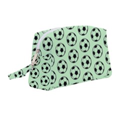 Pattern Ball Soccer Background Wristlet Pouch Bag (medium) by Wegoenart