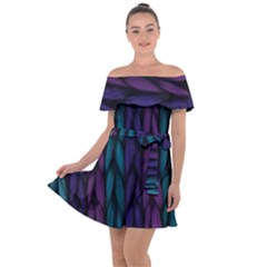 Background Off Shoulder Velour Dress by nateshop