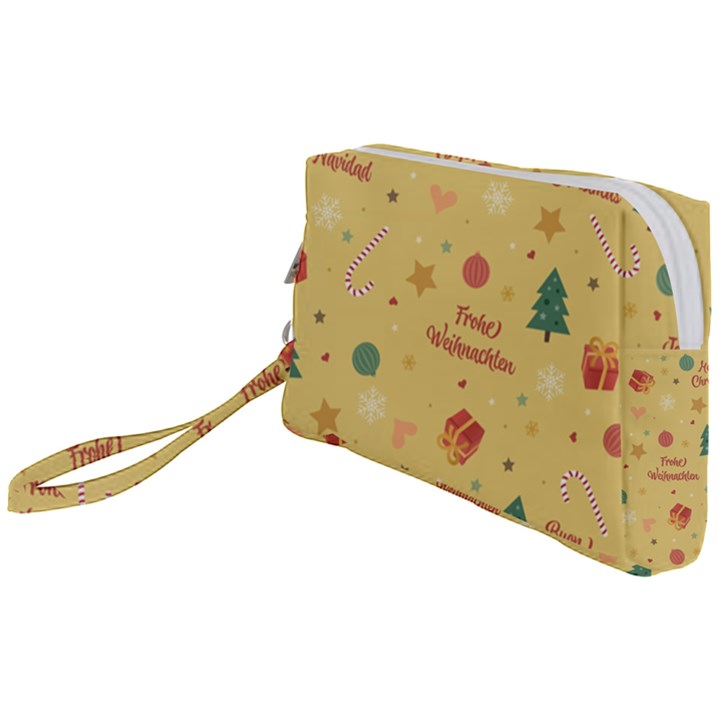 Christmas Treecandy Cane Snowflake Wristlet Pouch Bag (Small)