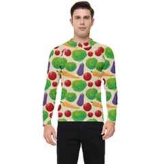 Food Illustration Pattern Texture Men s Long Sleeve Rash Guard by Ravend