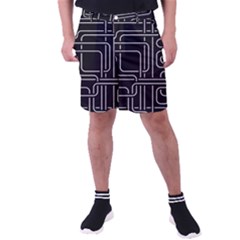 Illustration Circuit Cpu Pcb Electronic Wires Men s Pocket Shorts by Wegoenart