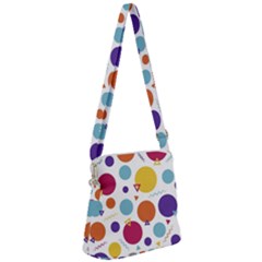 Background Polka Dot Zipper Messenger Bag by Ravend