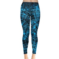 Network Circuit Board Trace Leggings  by Ravend