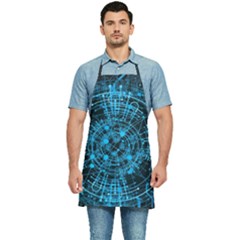 Network Circuit Board Trace Kitchen Apron by Ravend