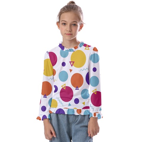 Background Polka Dot Kids  Frill Detail Tee by Ravend