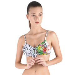 Brain Mind Psychology Idea Drawing Tie Up Cut Bikini Top by Wegoenart