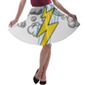 Storm Thunder Lightning Light Flash Cloud A-line Skater Skirt View1