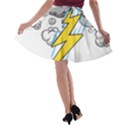 Storm Thunder Lightning Light Flash Cloud A-line Skater Skirt View2